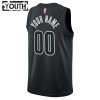 Maillot Enfant Brooklyn Nets Personnalisable 2022-23 Jordan Statement Edition Noir Swingman